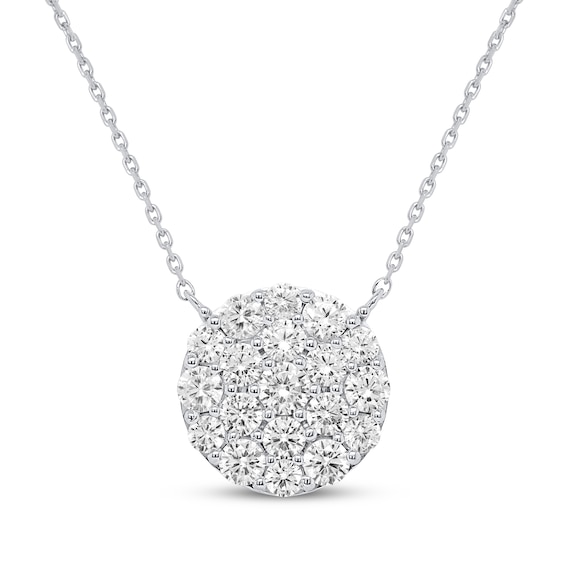 KAY Lab-Grown Diamonds Multi-Stone Necklace 2 ct tw Sterling Silver 18"