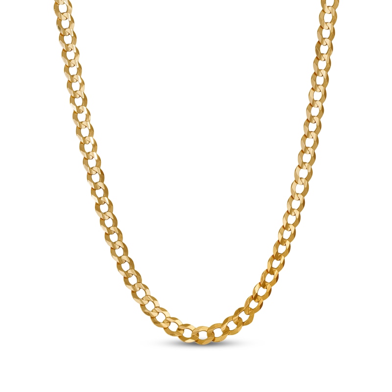 Main Image 1 of 7mm Curb Chain Necklace 18K Yellow Gold-Plated Solid Sterling Silver 22"