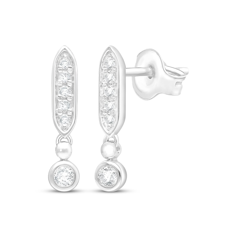 Main Image 1 of KAY Lab-Grown Diamonds Dangle Earrings 1/8 ct tw Sterling Silver