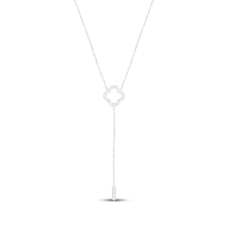 KAY Lab-Grown Diamonds Clover Y Necklace 1/10 ct tw Sterling Silver
