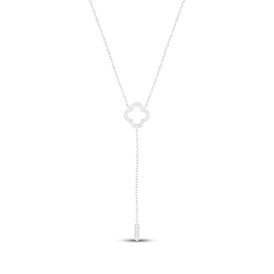 KAY Lab-Grown Diamonds Clover Y Necklace 1/10 ct tw Sterling Silver