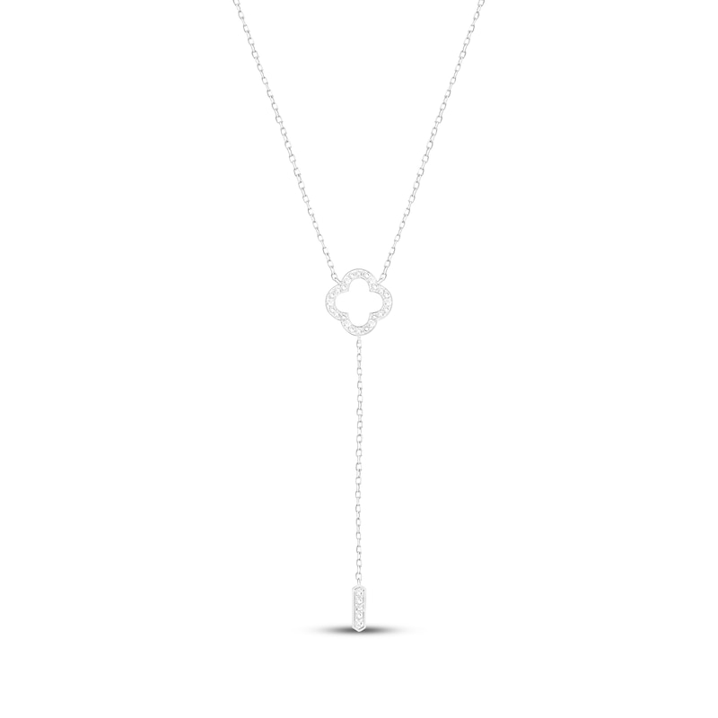 Main Image 1 of KAY Lab-Grown Diamonds Clover Y Necklace 1/10 ct tw Sterling Silver