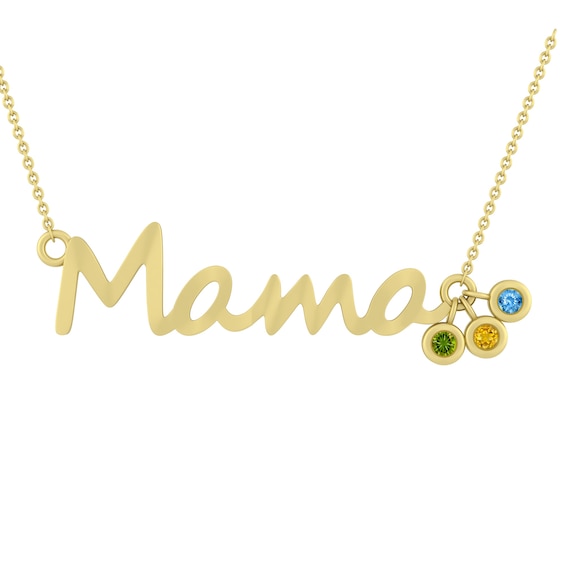 Color Stone 'Mama' Necklace