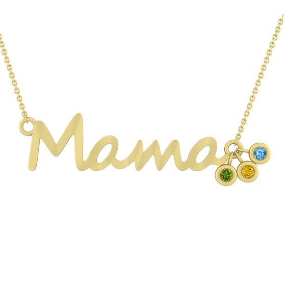 Birthstone 'Mama' Necklace (1-3 Stones)