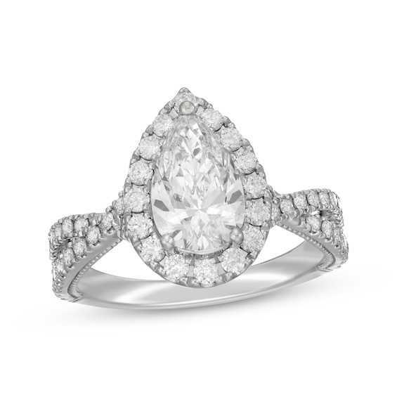 Neil Lane Artistry Pear-Shaped Lab-Grown Diamond Engagement Ring 2-1/3 ct tw 14K White Gold