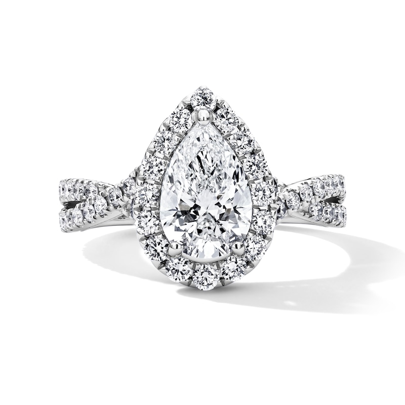 Main Image 3 of Neil Lane Artistry Pear-Shaped Lab-Grown Diamond Engagement Ring 2-1/3 ct tw 14K White Gold