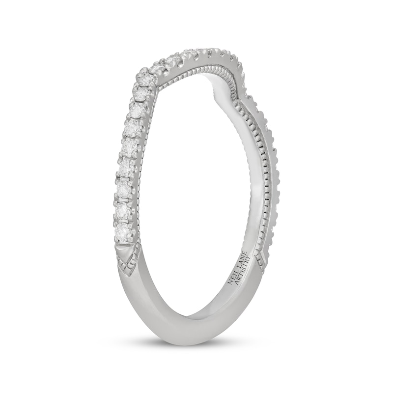 Main Image 9 of Neil Lane Artistry Lab-Grown Diamond Contour Wedding Band 1/4 ct tw 14K White Gold