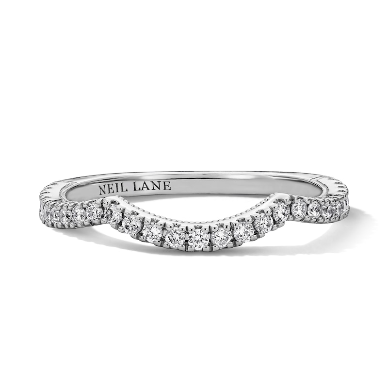 Main Image 13 of Neil Lane Artistry Lab-Grown Diamond Contour Wedding Band 1/4 ct tw 14K White Gold