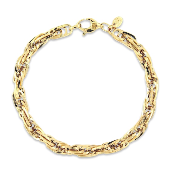 Kay Oval Link Twist Bracelet 10K Yellow Gold 7.5"