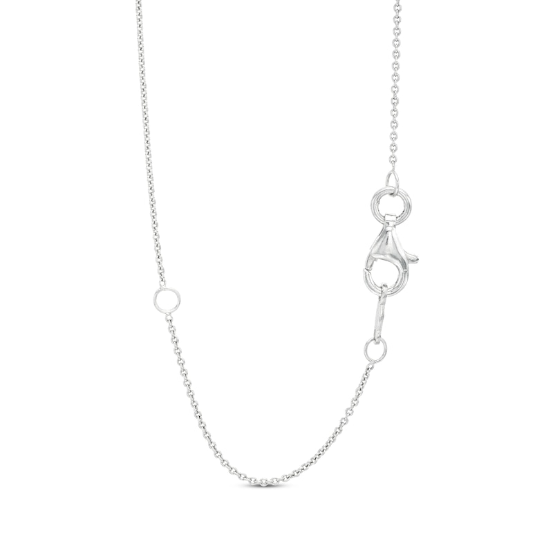 Lab-Created Diamonds by KAY Double Frame Necklace 1 ct tw 14K White Gold 18”