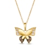 Thumbnail Image 1 of Le Vian Garden Party Diamond Butterfly Necklace 1/6 ct tw 14K Honey Gold 18&quot;