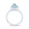 Thumbnail Image 2 of Monique Lhuillier Bliss Marquise-Cut Aquamarine, Swiss Blue Topaz & Diamond Engagement Ring 5/8 ct tw 14K White Gold