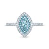 Monique Lhuillier Bliss Marquise-Cut Aquamarine, Swiss Blue Topaz & Diamond Engagement Ring 5/8 ct tw 14K White Gold