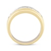 Thumbnail Image 3 of Men's Square-Cut Diamond Two-Row Wedding Band 2 ct tw 10K Yellow Gold
