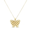 Thumbnail Image 0 of Italian Brilliance Diamond-Cut Butterfly Necklace 14K Yellow Gold 18"