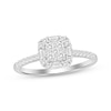 Thumbnail Image 1 of Baguette & Round-Cut Diamond Promise Ring 1/3 ct tw 10K White Gold