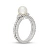 Thumbnail Image 2 of Neil Lane Akoya Cultured Pearl & Diamond Bridal Set 1/2 ct tw 14K White Gold
