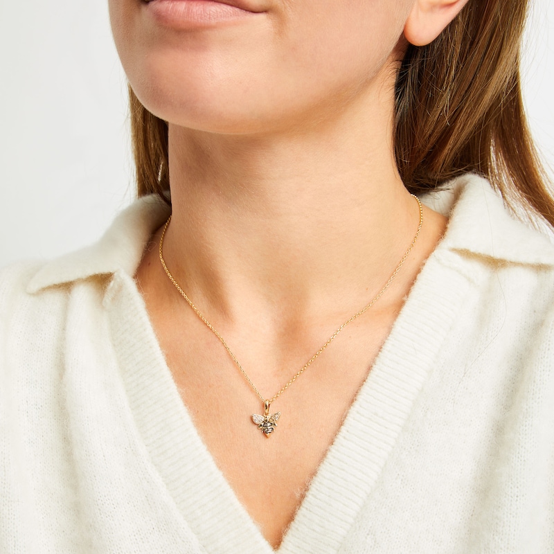 Main Image 3 of Le Vian Garden Party Diamond Bee Necklace 1/4 ct tw 14K Honey Gold 19&quot;