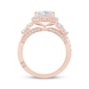 Thumbnail Image 3 of Monique Lhuillier Bliss Princess-Cut Lab-Grown Diamond Halo Engagement Ring 2-3/8 ct tw 18K Rose Gold