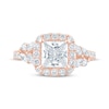 Thumbnail Image 4 of Monique Lhuillier Bliss Princess-Cut Lab-Grown Diamond Halo Engagement Ring 2-3/8 ct tw 18K Rose Gold