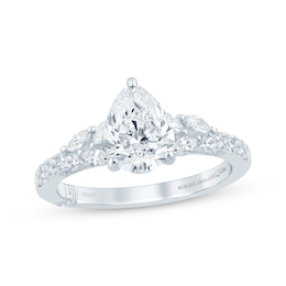 Monique Lhuillier Bliss Pear-Shaped Lab-Grown Diamond Engagement Ring 2 ct tw 18K White Gold