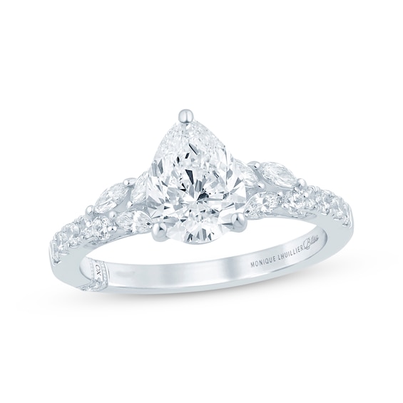 Monique Lhuillier Bliss Pear-Shaped Lab-Grown Diamond Engagement Ring 2 ct tw 18K White Gold