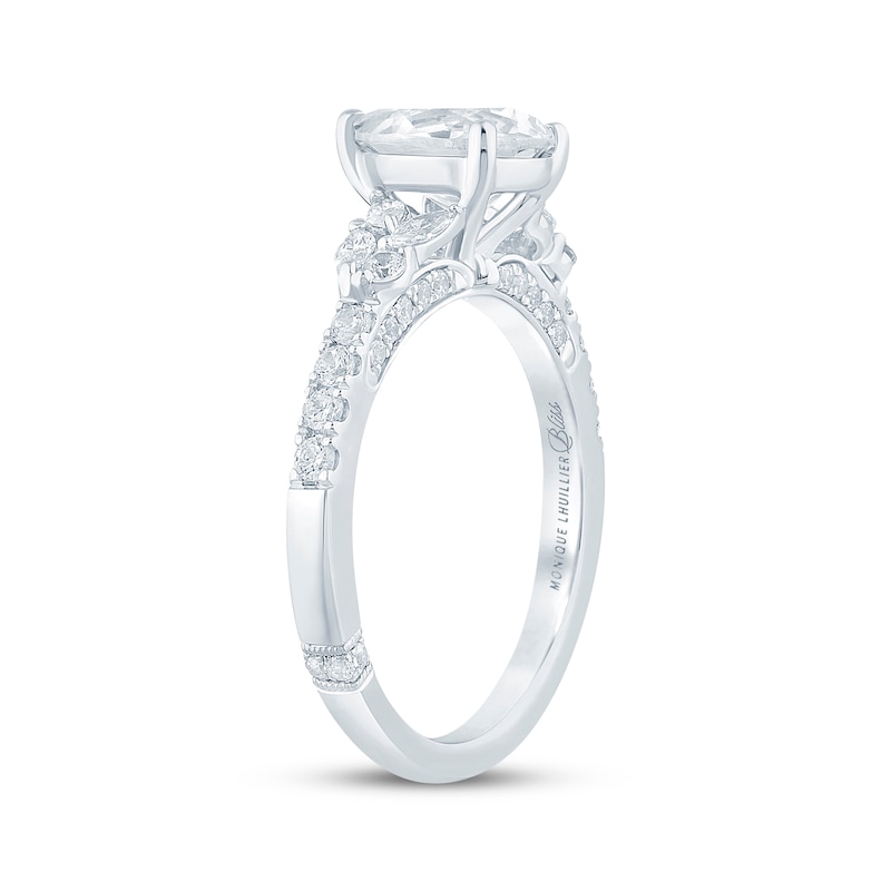Main Image 2 of Monique Lhuillier Bliss Pear-Shaped Lab-Grown Diamond Engagement Ring 2 ct tw 18K White Gold