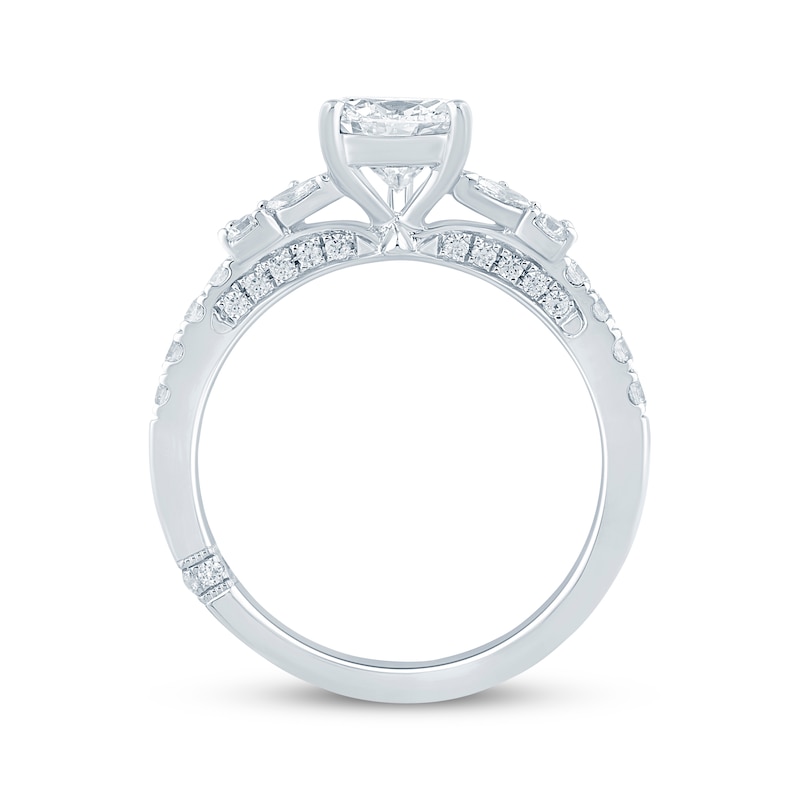 Main Image 3 of Monique Lhuillier Bliss Pear-Shaped Lab-Grown Diamond Engagement Ring 2 ct tw 18K White Gold
