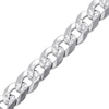 Thumbnail Image 1 of Diamond-Cut Solid Curb Chain Bracelet 8mm 92% Repurposed Sterling Silver 8"