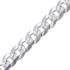 Thumbnail Image 2 of Diamond-Cut Curb Chain Bracelet 8mm 92% Repurposed Solid Sterling Silver 8&quot;