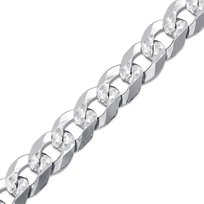 Main Image 2 of Diamond-Cut Curb Chain Bracelet 8mm 92% Repurposed Solid Sterling Silver 8&quot;