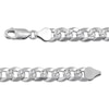 Thumbnail Image 2 of Diamond-Cut Solid Curb Chain Bracelet 8mm 92% Repurposed Sterling Silver 8"
