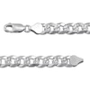 Thumbnail Image 3 of Diamond-Cut Curb Chain Bracelet 8mm 92% Repurposed Solid Sterling Silver 8&quot;
