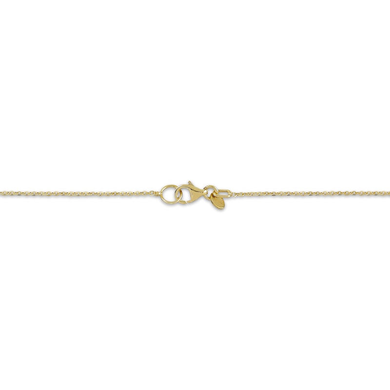 Main Image 3 of Puff Open Teardrop Necklace 14K Yellow Gold 18&quot;