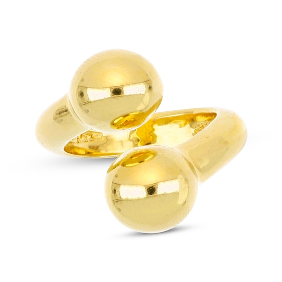 Hollow Deconstructed Bypass Ring 14K Yellow Gold