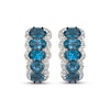 Thumbnail Image 2 of Le Vian Waterfall Oval-Cut Blue Topaz Hoop Earrings 3/8 ct tw Diamonds 14K Vanilla Gold