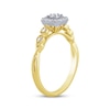 Thumbnail Image 2 of Diamond Cushion Halo Promise Ring 1/5 ct tw 10K Two-Tone Gold
