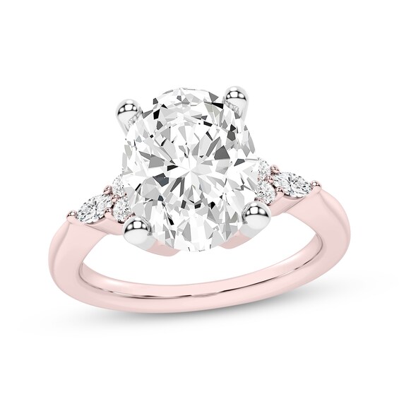Now + Forever Lab-Grown Diamonds Engagement Ring 1-5/8 ct tw 14K Rose Gold