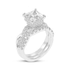 Thumbnail Image 2 of Lab-Grown Diamonds Princess-Cut Bridal Set 4 ct tw 14K White Gold