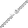 Thumbnail Image 3 of Multi-Diamond Tennis Necklace 1/2 ct tw Sterling Silver 17"