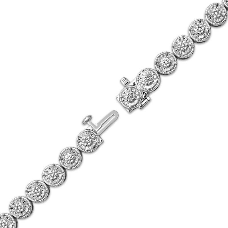 Main Image 3 of Multi-Diamond Tennis Necklace 1/2 ct tw Sterling Silver 17"