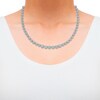 Thumbnail Image 4 of Multi-Diamond Tennis Necklace 1/2 ct tw Sterling Silver 17"
