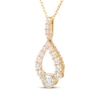 Thumbnail Image 2 of Milestones Diamond Teardrop Necklace 1 ct tw 10K Yellow Gold 18&quot;