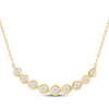 Thumbnail Image 1 of Diamond Twist Smile Necklace 1/4 ct tw 10K Yellow Gold 18&quot;