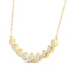Thumbnail Image 2 of Diamond Twist Smile Necklace 1/4 ct tw 10K Yellow Gold 18&quot;
