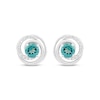 Thumbnail Image 2 of Oceanic Blue Topaz & White Lab-Created Sapphire Stud Earrings Sterling Silver