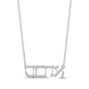 Thumbnail Image 3 of Diamond Hebrew &quot;Grandma&quot; Necklace 1/10 ct tw 10K White Gold 18&quot;
