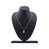 Thumbnail Image 6 of Multi-Diamond Pavé Cushion-Shaped Halo Necklace 1/2 ct tw 10K White Gold 18&quot;