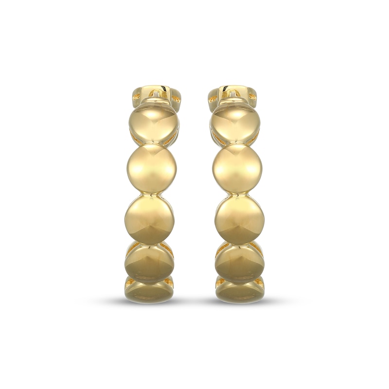 Main Image 2 of Disc Hoop Earrings 18K Yellow Gold-Plated Sterling Silver