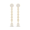 Thumbnail Image 2 of Multi-Diamond Front-Back Chain Dangle Earrings 1/2 ct tw 10K Yellow Gold